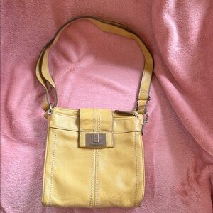 Tignanello Mustard Leather Crossbody